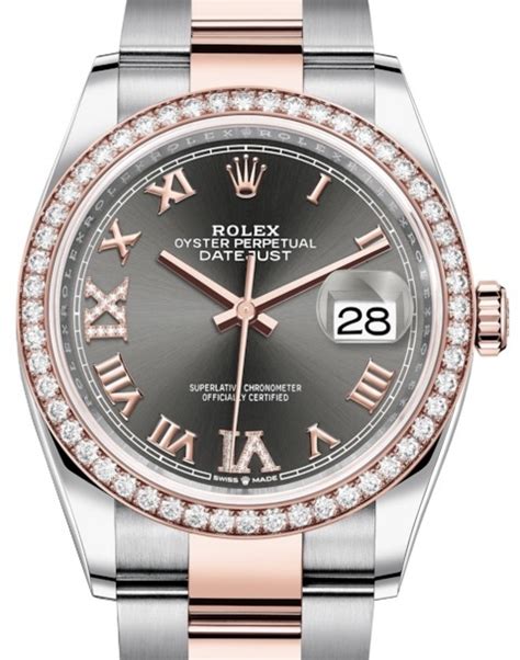 rolex datejust 36 rose gold diamond bezel|Rolex Datejust 36 everose gold.